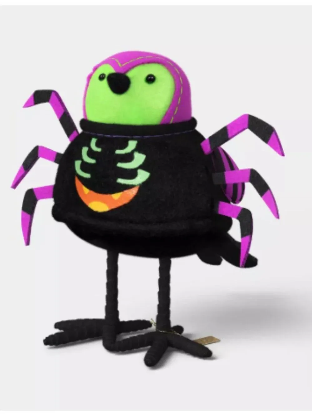 NWT Featherly Friends 'Crawsly' Spider Bird Fabric Figurine - Hyde and EEK!